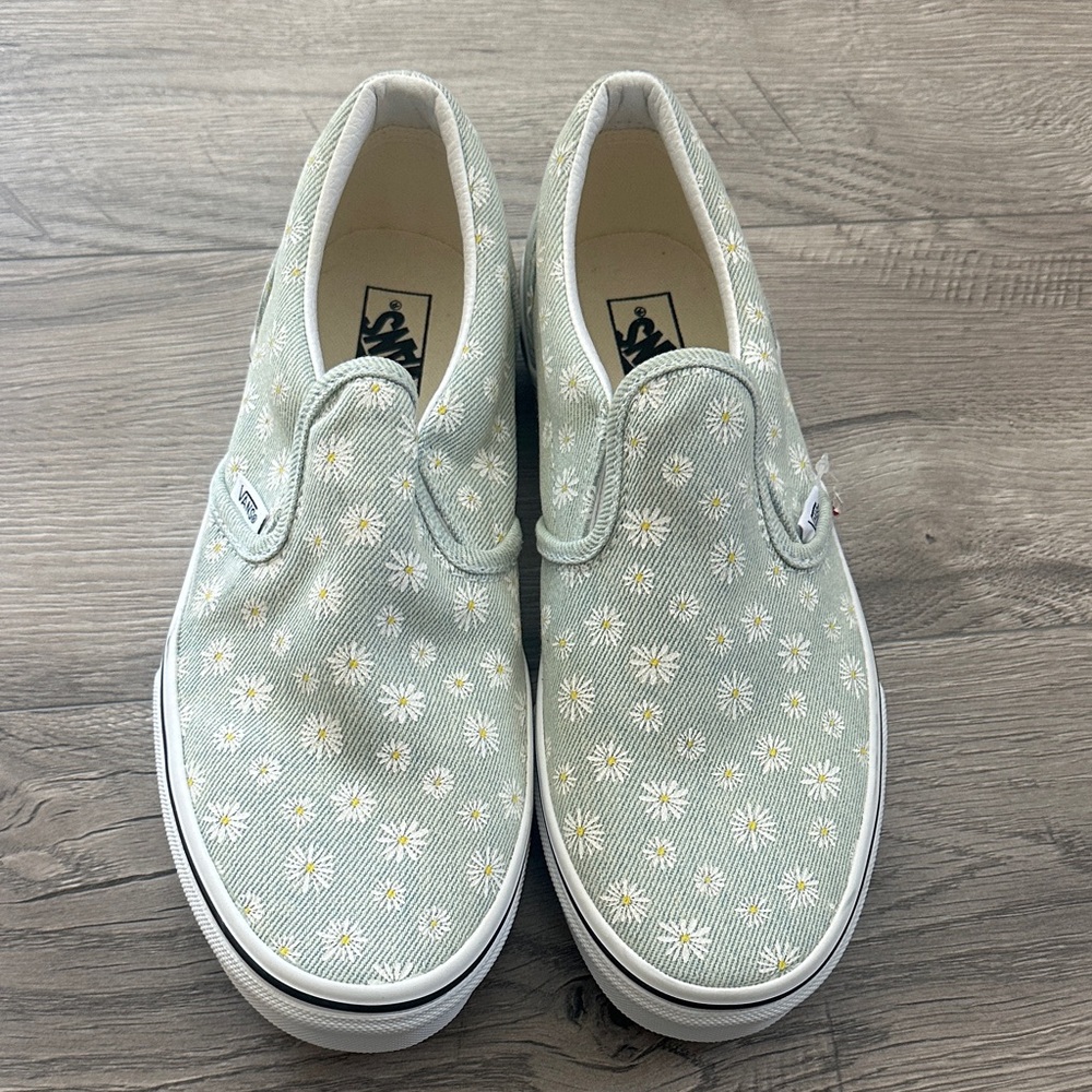 Vans Floral Slip-On Shoes denim
